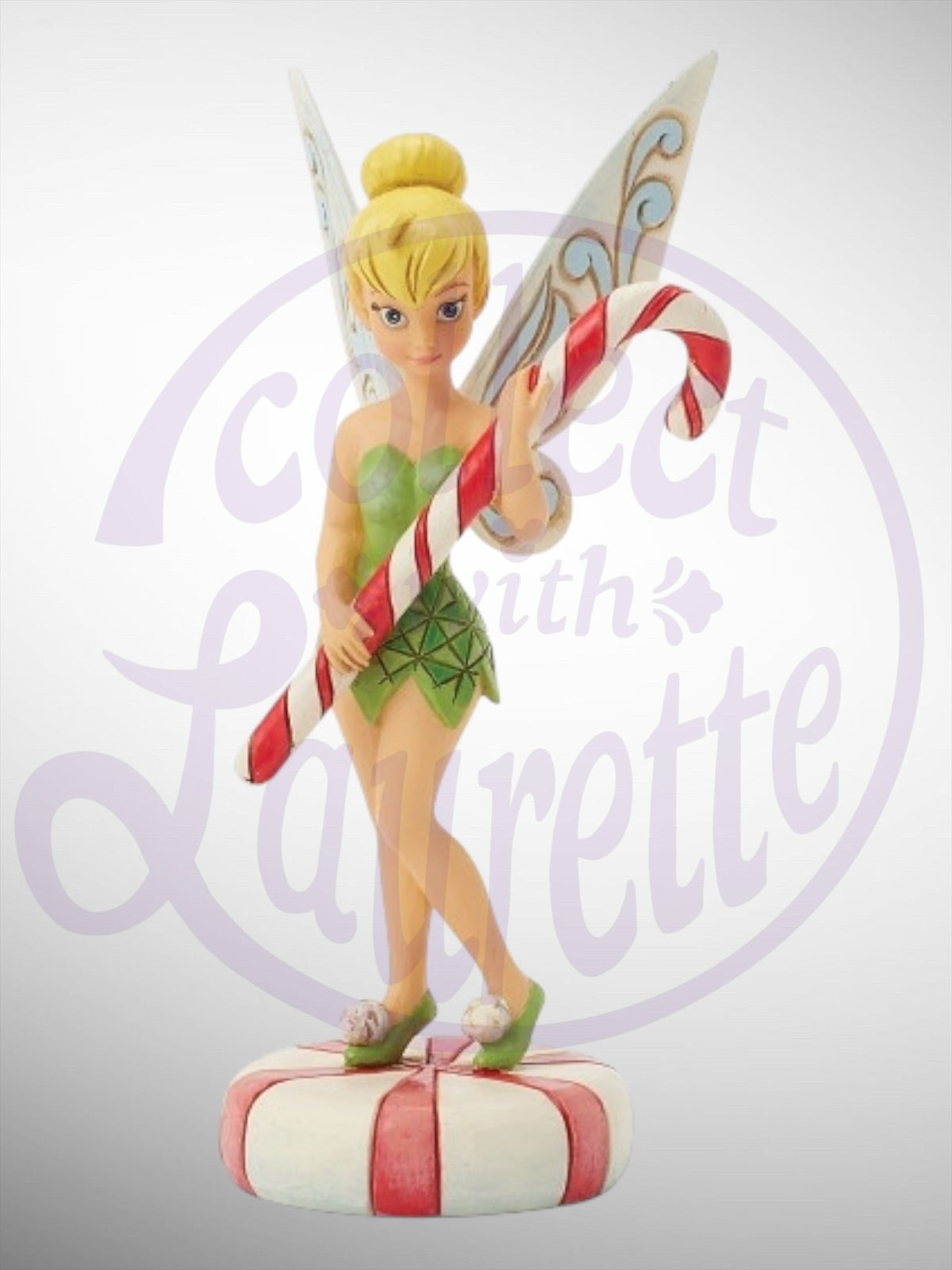 Jim Shore Disney Traditions -  Peppermint Pixie TinkerBell Candy Cane Christmas Figurine